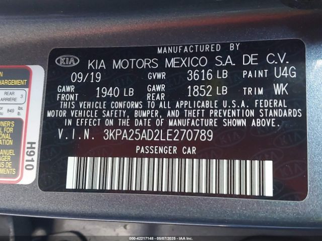 3KPA25AD2LE270789 KIA gammaii 1.6mpi+cvt