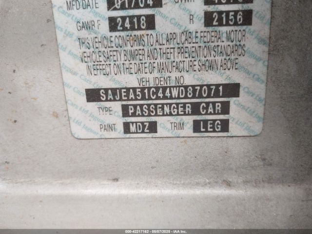 2004 JAGUAR X-TYPE SAJEA51C44WD87071 Photo 8