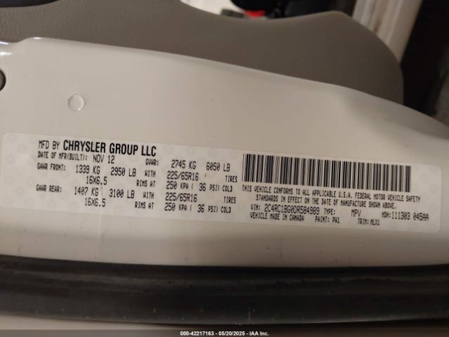 2013 CHRYSLER TOWN & COUNTRY 2C4RC1BG0DR584989 Photo 8