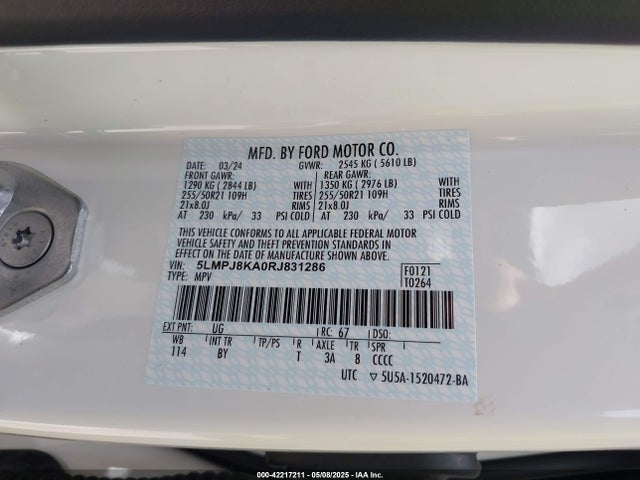 5LMPJ8KA0RJ831286 Lincoln gtdi a