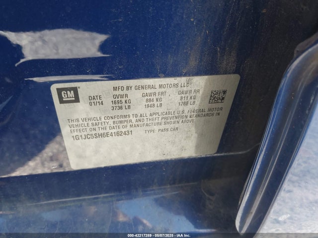 1G1JC5SH6E4162431 Chevrolet Sonic Lt Auto