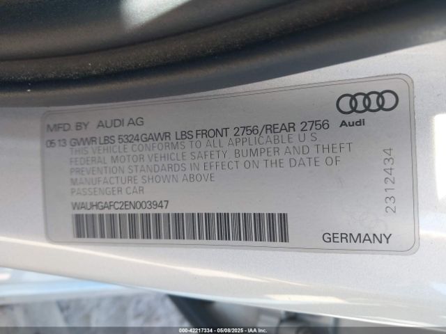 WAUHGAFC2EN003947 Audi A6 3.0t Premium Plus