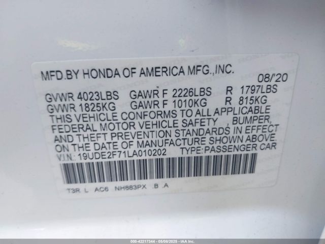 2020 ACURA ILX 19UDE2F71LA010202 Photo 8