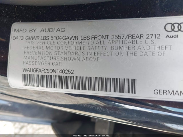 2013 AUDI A6 WAUGFAFC9DN140252 Photo 8