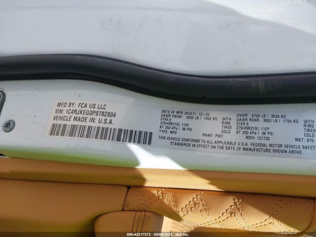 1C4RJKEG0P8782804 Jeep 2023