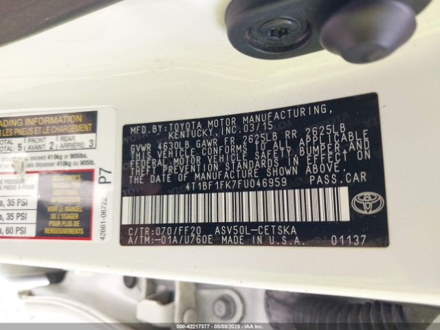 4T1BF1FK7FU046959 Toyota CAMRY SE
