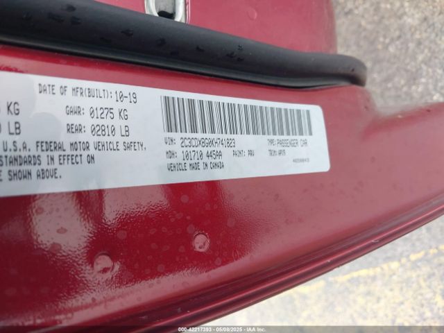 2019 DODGE CHARGER 2C3CDXBG0KH741823 Photo 8