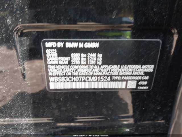 2023 BMW M5 WBS83CH07PCM91524 Photo 8