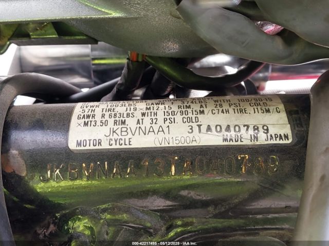 1996 KAWASAKI VN1500 JKBVNAA13TA040789 Photo 9
