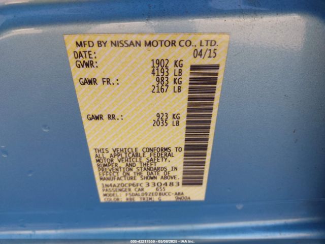 1N4AZ0CP6FC330483 Nissan LEAF SV