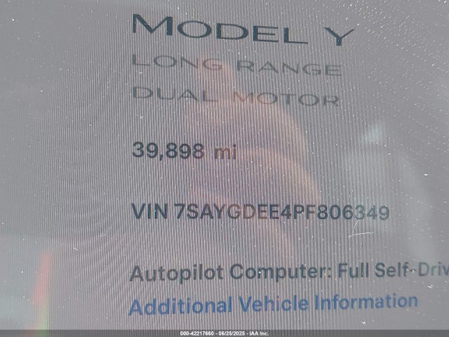 7SAYGDEE4PF806349 Tesla 2023