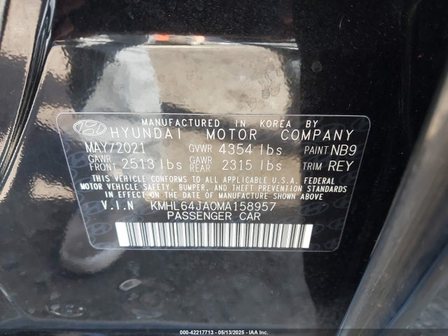 KMHL64JA0MA158957 Hyundai gdi theta iii