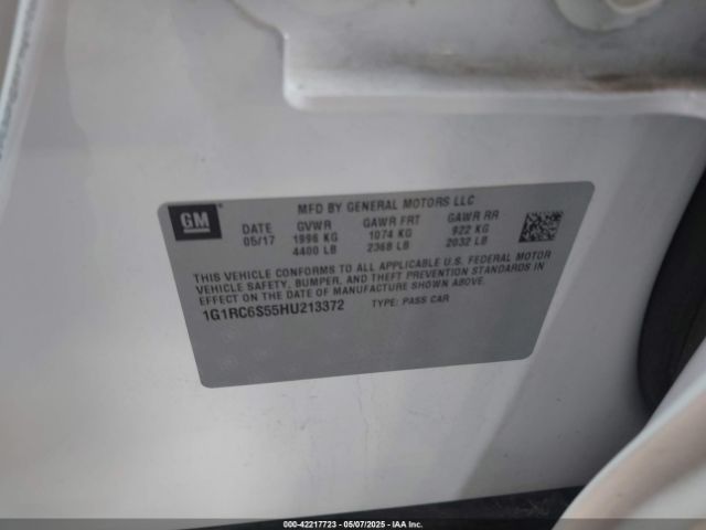 1G1RC6S55HU213372 Chevrolet VOLT LT