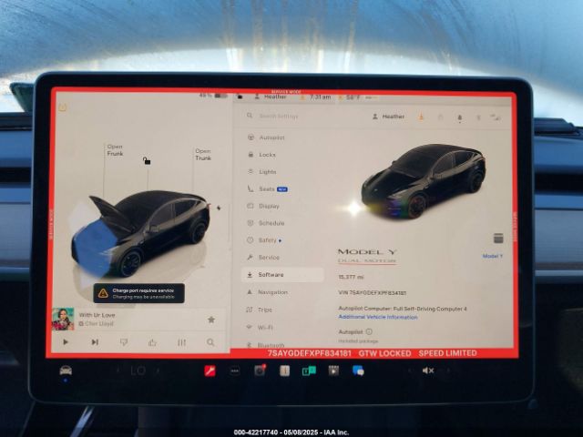 2023 TESLA MODEL Y 7SAYGDEFXPF834181 Photo 6