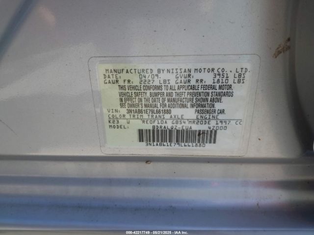 2009 NISSAN SENTRA 3N1AB61E79L661880 Photo 8