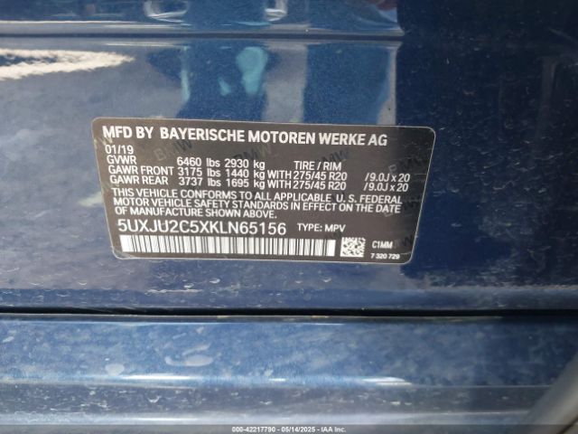 5UXJU2C5XKLN65156 BMW X5