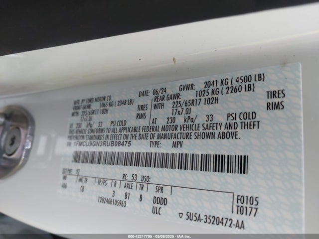 Ford Escape Active 2024 1FMCU9GN3RUB08475 Image 9