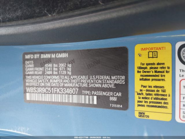 WBS3R9C51FK334607 BMW M4