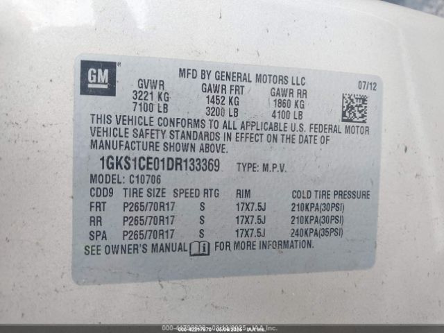 2013 GMC YUKON 1GKS1CE01DR133369 Photo 8
