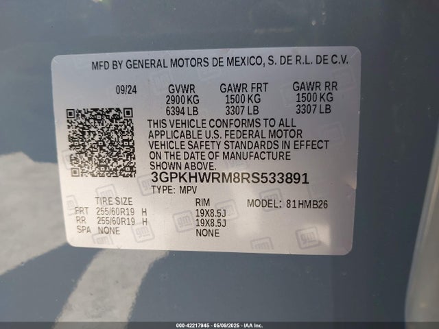 3GPKHWRM8RS533891 Honda x0b+ec5