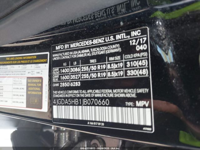 4JGDA5HB1JB070660 Mercedes-Benz Gle 350 4matic