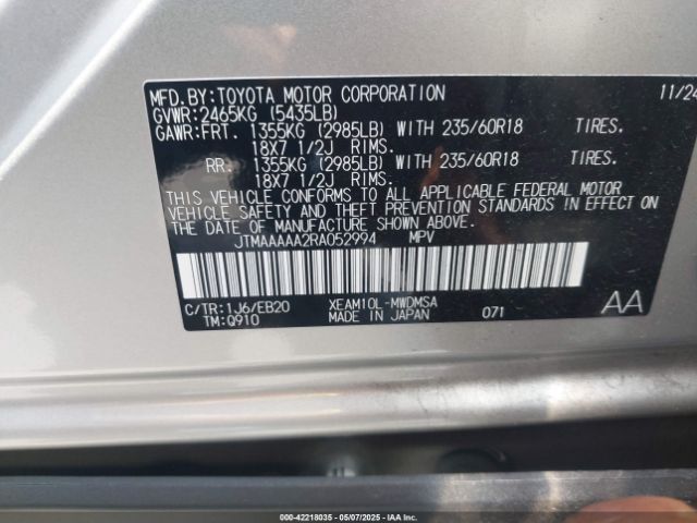 2024 TOYOTA BZ4X JTMAAAAA2RA052994 Photo 8