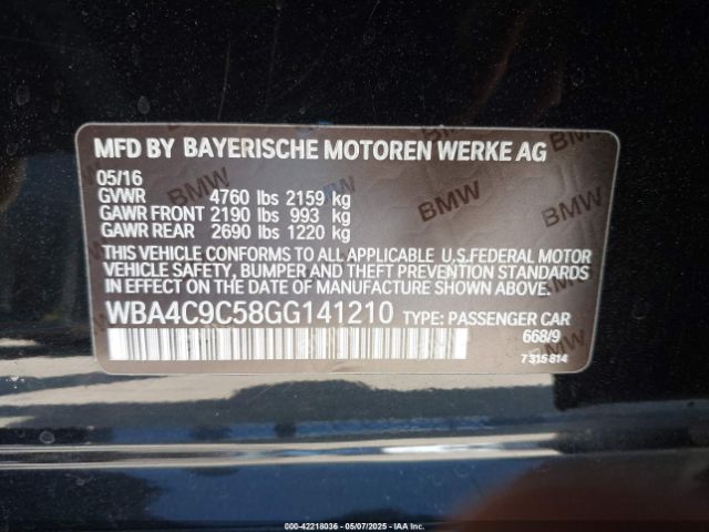 2016 BMW 428I GRAN COUPE WBA4C9C58GG141210 Photo 8