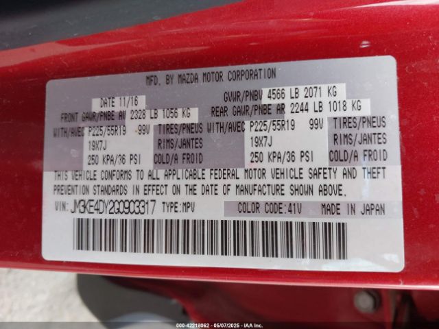 JM3KE4DY2G0903317 Mazda Cx-5 Grand Touring