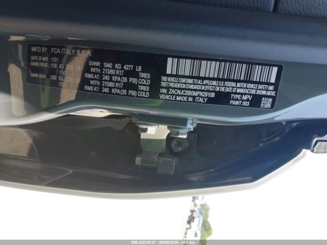 ZACNJCBB0MPN29108 Jeep Renegade Latitude Fwd
