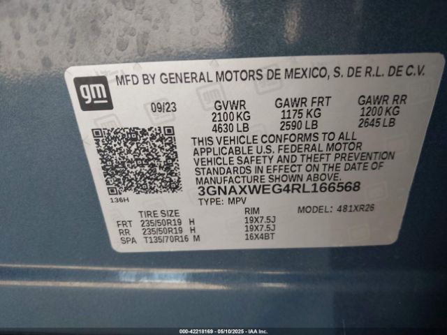 2024 CHEVROLET EQUINOX 3GNAXWEG4RL166568 Photo 8