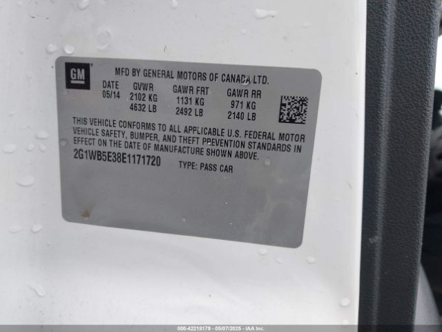 2G1WB5E38E1171720 Chevrolet Impala Limited Lt