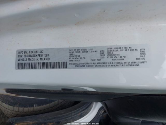 3C6LRVDGXPE541587 RAM Promaster 2500 High Roof 159 Wb