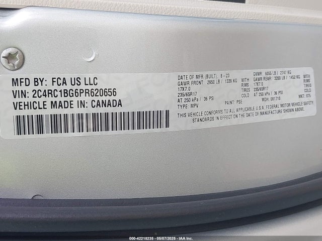 Chrysler Pacifica Touring L 2023 2C4RC1BG6PR620656 Image 9