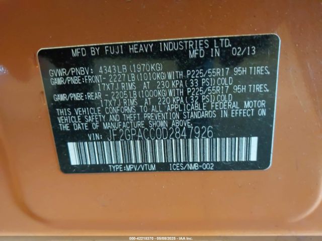 2013 SUBARU XV CROSSTREK JF2GPACC0D2847926 Photo 8