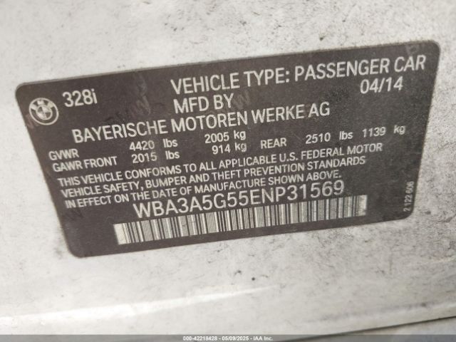 WBA3A5G55ENP31569 BMW 328I