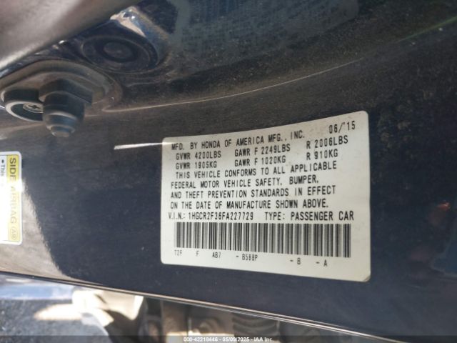 1HGCR2F36FA227729 Honda ACCORD LX