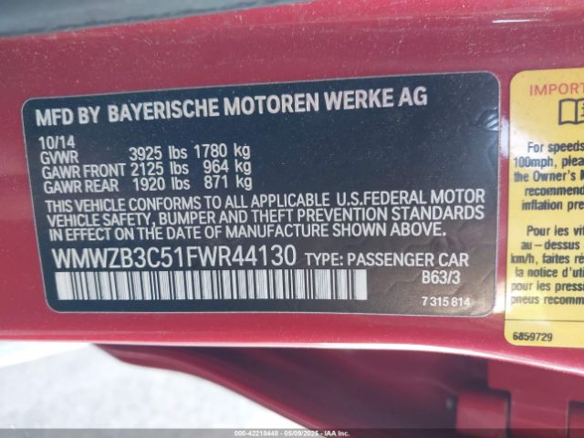 2015 MINI COUNTRYMAN WMWZB3C51FWR44130 Photo 8