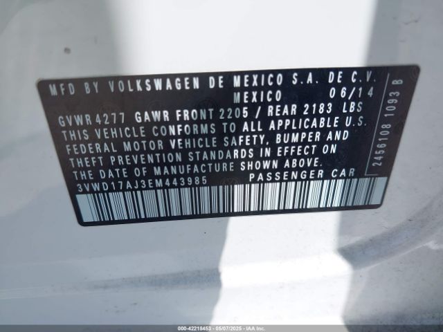 3VWD17AJ3EM443985 Volkswagen Jetta 1.8t Se