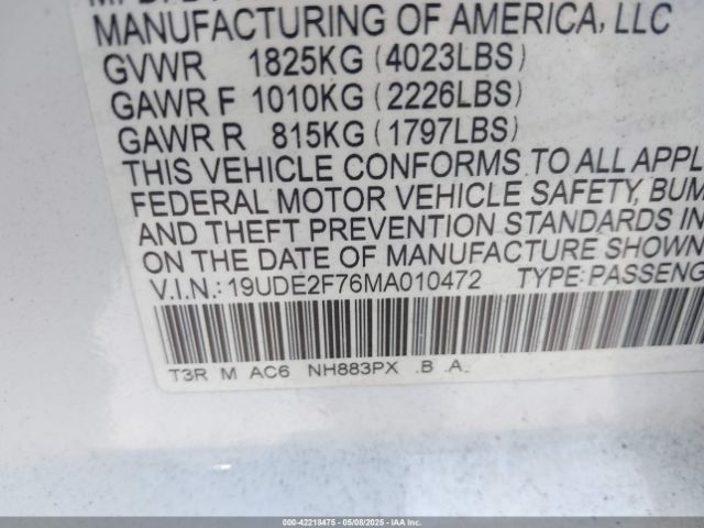 2021 ACURA ILX 19UDE2F76MA010472 Photo 8