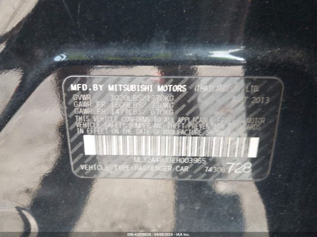 2014 MITSUBISHI MIRAGE ML32A4HJ3EH003965 Photo 8
