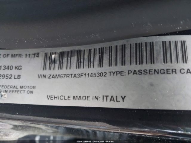 ZAM57RTA3F1145302 Maserati Ghibli S Q4