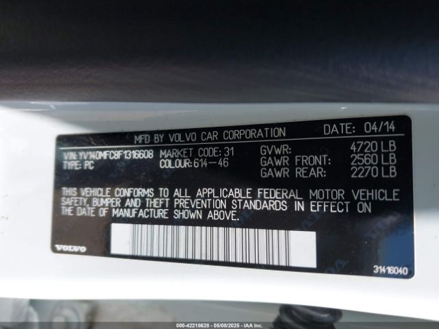 YV140MFC8F1316608 Volvo S60 T5 Premier Plus