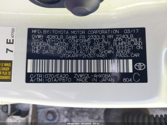JTDKARFP2H3019481 Toyota Prius Prime Advanced