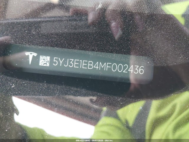 2021 TESLA MODEL 3 5YJ3E1EB4MF002436 Photo 8