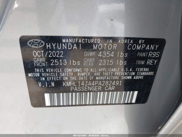 KMHL14JA4PA282491 Hyundai SONATA SEL