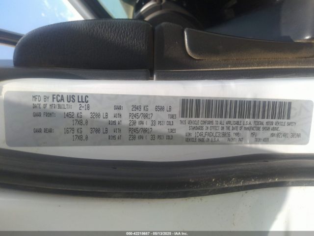 1C4RJFAGXJC318016 Jeep Grand Cherokee