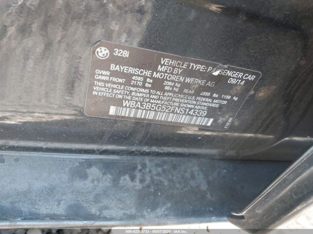 2015 BMW 328I WBA3B5G52FNS14339 Photo 8