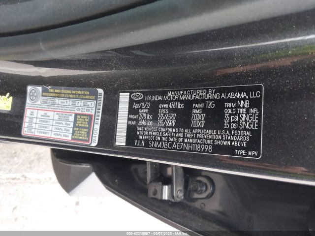 2022 HYUNDAI TUCSON 5NMJBCAE7NH118998 Photo 8