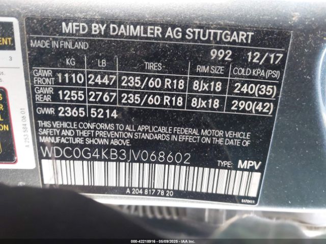2018 MERCEDES-BENZ GLC 300 WDC0G4KB3JV068602 Photo 8