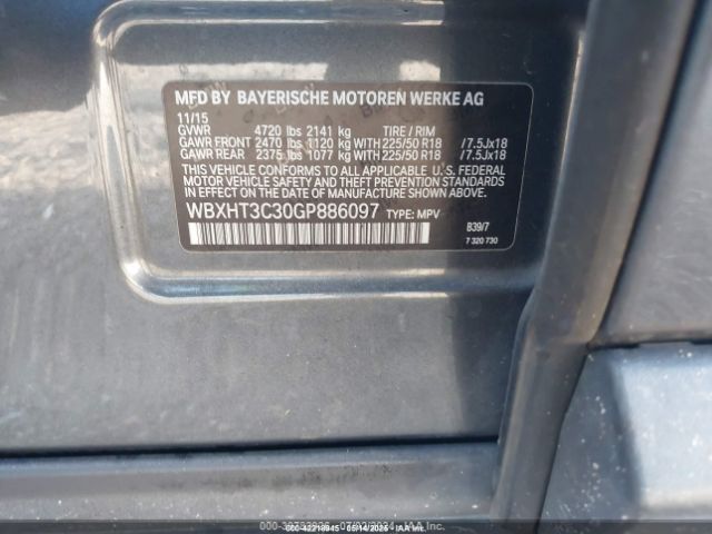 2016 BMW X1 WBXHT3C30GP886097 Photo 8
